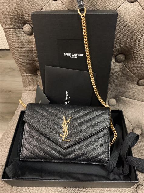 ysl black gold bag|ysl black cross body bag.